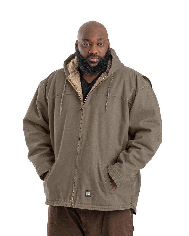 Berne HJ626 - Men's Heartland Washed Duck Hooded Work Coat