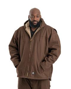 Berne HJ626 - Men's Heartland Washed Duck Hooded Work Coat Bark