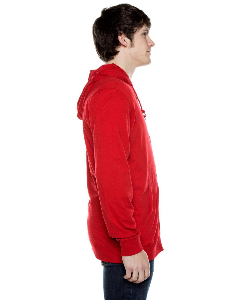 Beimar AZJ702 - Unisex 4.5 oz. Jersey Long-Sleeve Full-Zip Hooded T-Shirt