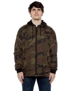 Beimar WB103RB - Unisex Nylon Full Zip Hooded Jacket Camo