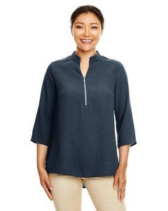 Devon & Jones DP611W - Ladies Perfect Fit  3/4-Sleeve Crepe Tunic Navy