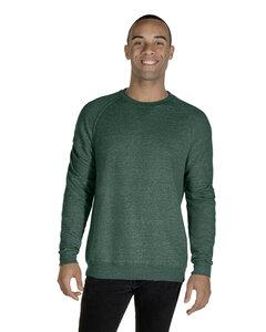 Jerzees 91MR - Adult Snow Heather French Terry Crewneck Sweatshirt Frst Grn Snw Hth