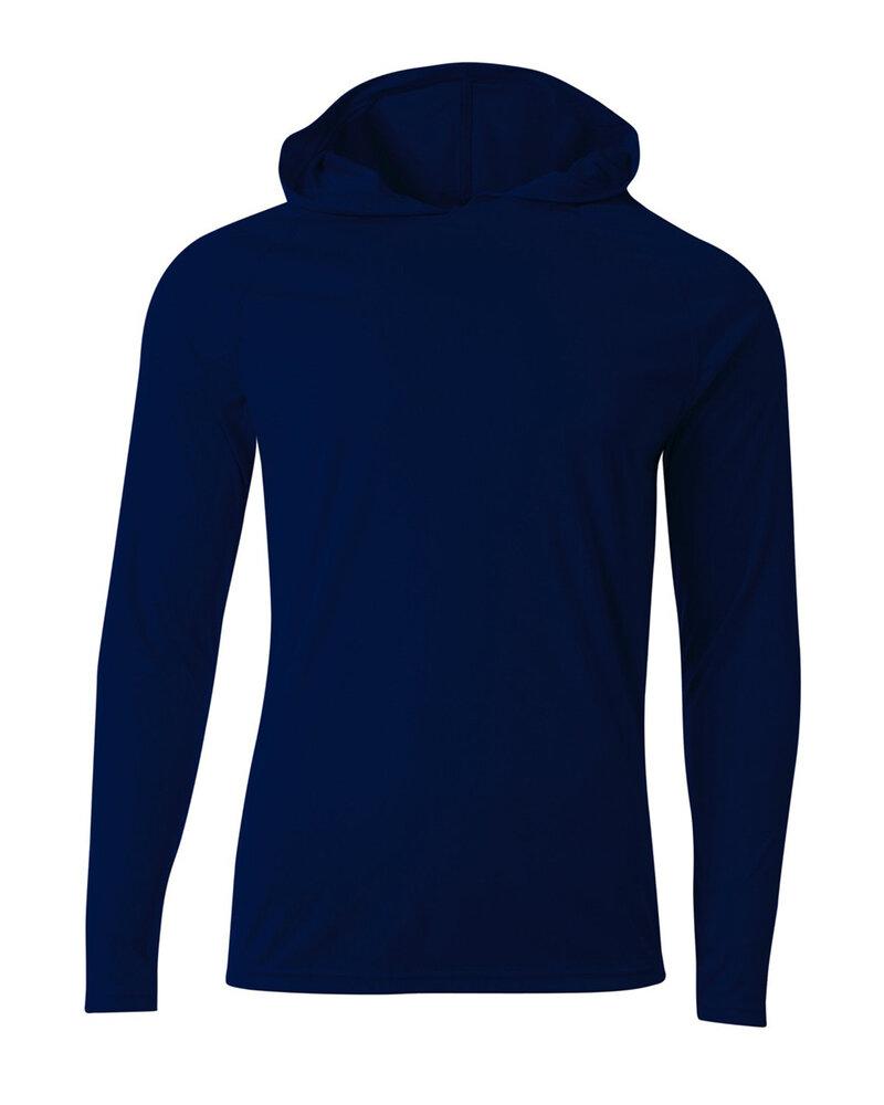 A4 N3409 - Men's Cooling Performance Long-Sleeve Hooded T-shirt
