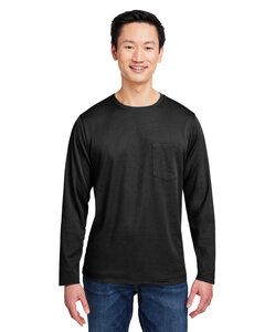 Harriton M118L - Unisex Charge Snag and Soil Protect Long-Sleeve T-Shirt Black