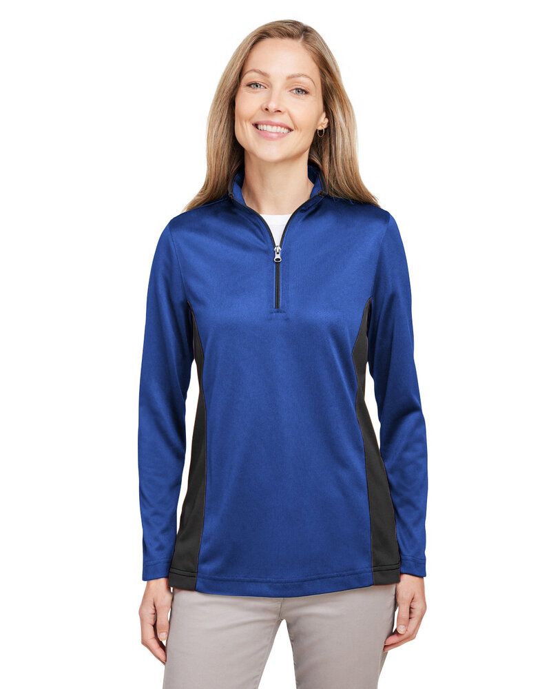 Harriton M786W - Ladies Flash Snag Protection Plus IL Colorblock Quarter-Zip