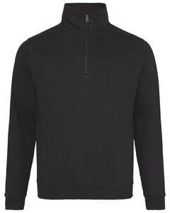 Just Hoods By AWDis JHA046 - Unisex Sophomore Quarter-Zip Fleece Jet Black