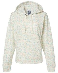 J. America JA8871 - Adult Triblend Pullover Fleece Hooded Sweatshirt Floral Triblend