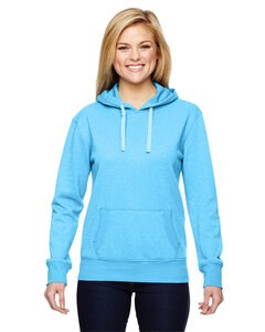 J. America JA8860 - Ladies Glitter French Terry Hooded Sweatshirt Maui Blue