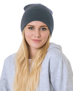 Bayside 3888 - Union Made 8" Beanie Charcoal Heather