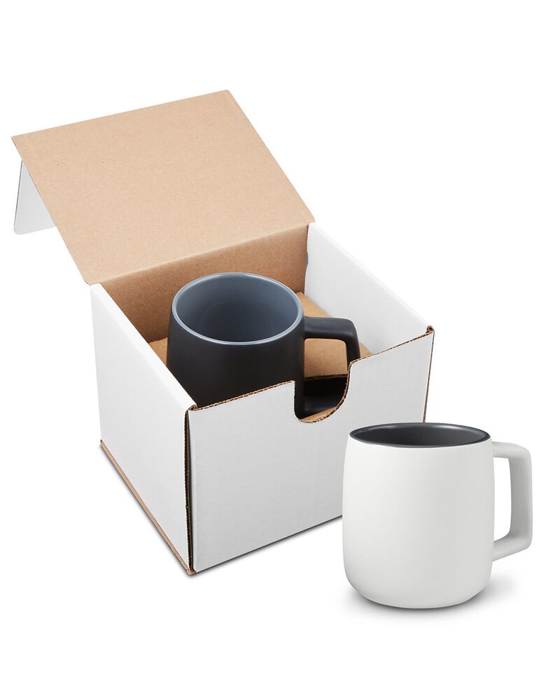 Prime Line GCM113 - 15oz Geo Square Handle Ceramic Mug In Mailer