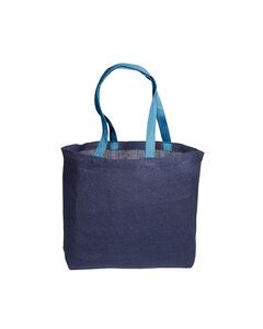 Prime Line LT-3430 - Eco Jute Tote Navy Blue