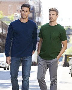 Gildan G241 - Ultra Cotton® 6 oz. Long-Sleeve Pocket T-Shirt