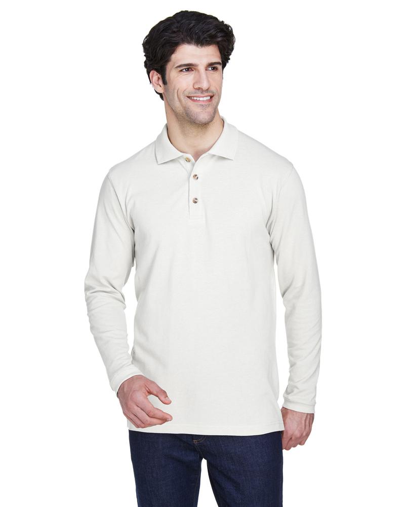 UltraClub 8532 - Adult Long-Sleeve Classic Piqué Polo