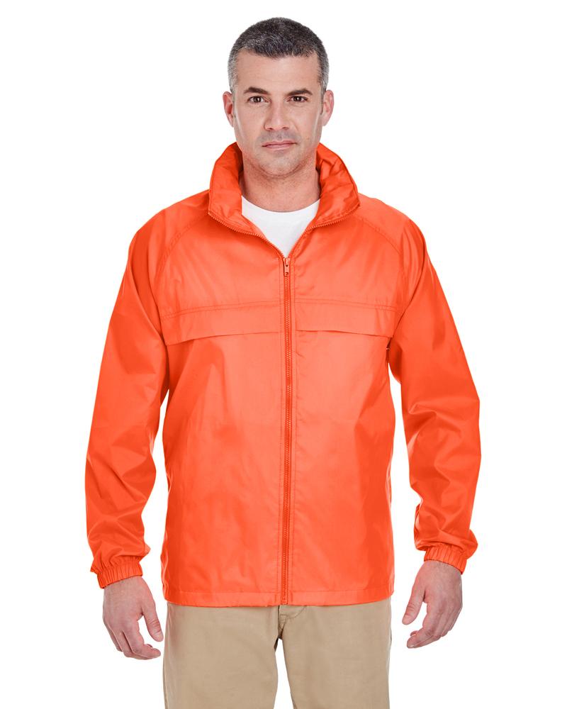 UltraClub 8929 - Adult Full-Zip Hooded Pack-Away Jacket