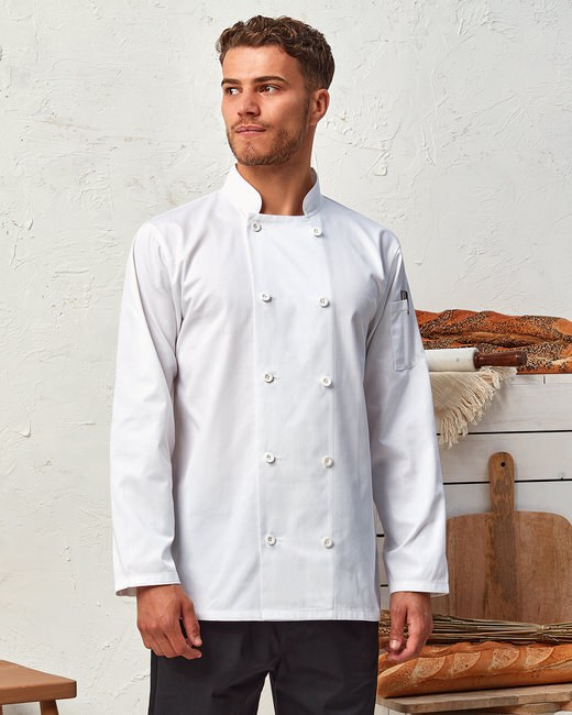 Artisan Collection by Reprime RP657 - Unisex Long-Sleeve Sustainable Chef's Jacket