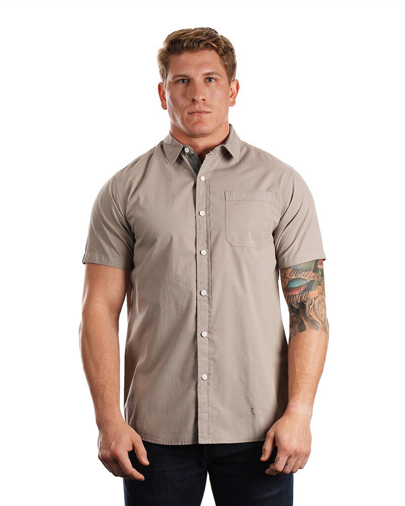 Burnside B9290 - Men's Peached Poplin Short Sleeve Woven Shirt