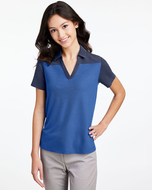 Core365 CE112CW - Ladies Fusion ChromaSoft Colorblock Polo