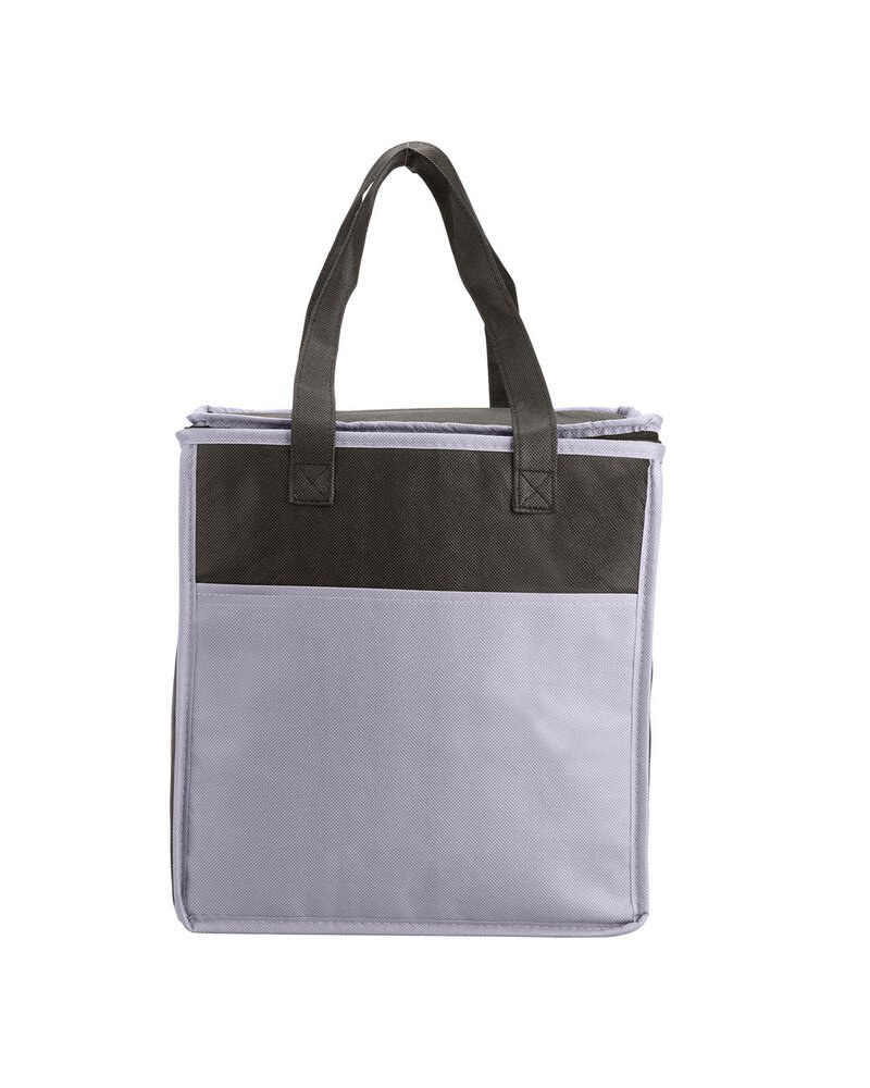 Prime Line BG127 - Two-Tone Flat Top Insulated Non-Woven Grocery Tote