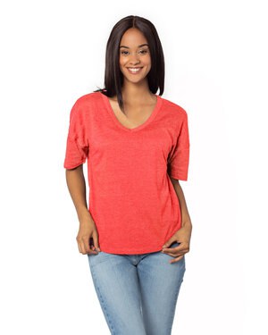 chicka-d 2109CK - Ladies Happy Jersey Raglan V-Neck T-Shirt